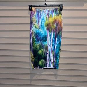 Abstract Print Topshop Skirt